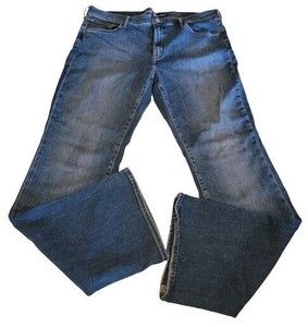 Eddie Bauer • Slightly Curvy Baby Boot Bootcut Womens Blue Jeans Size 18